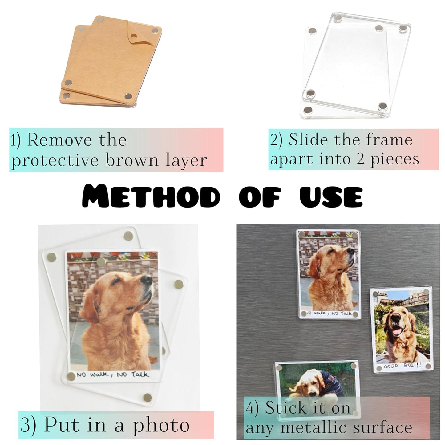 Photo Printed Acrylic Fridge Magnet β (2.5x4 inch)