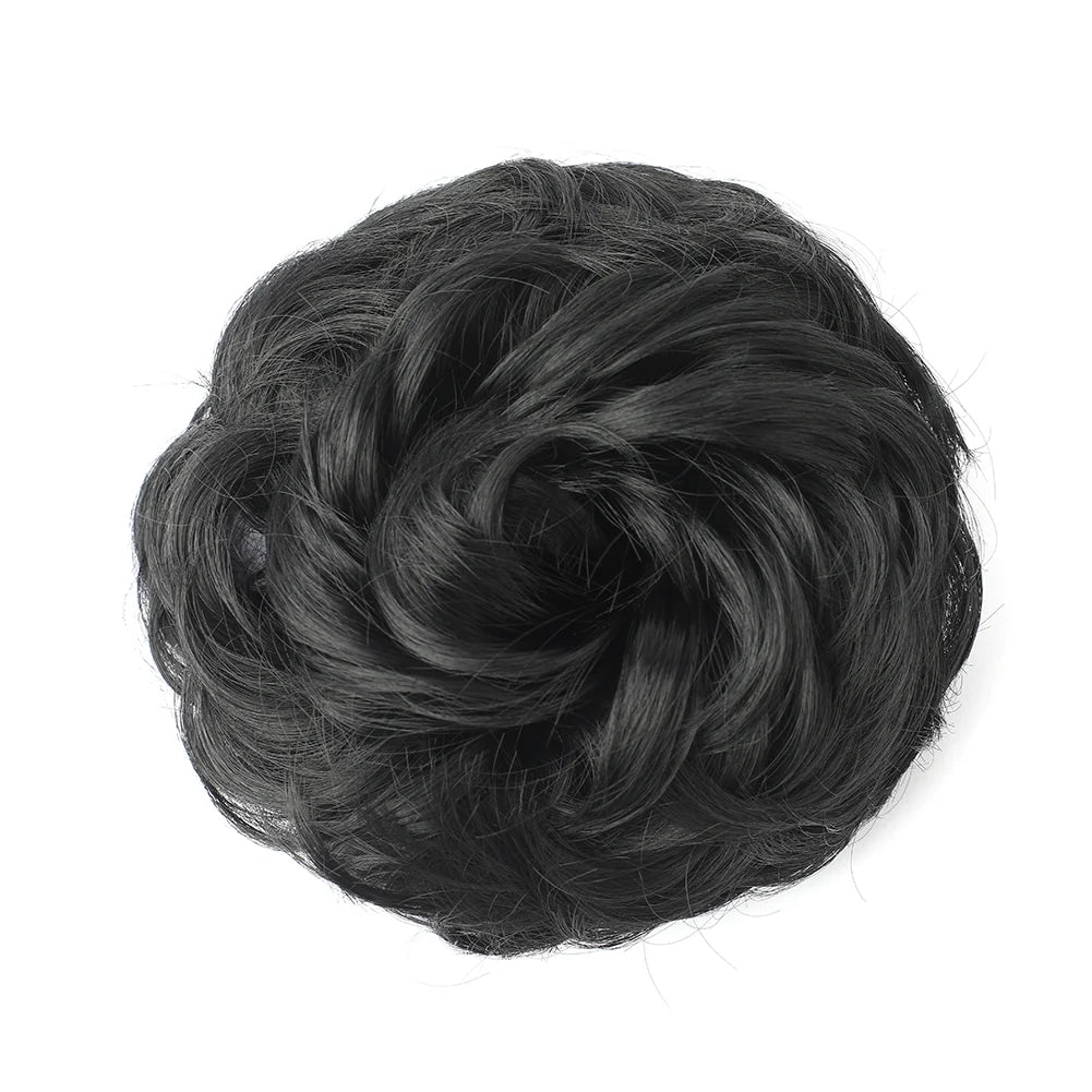 Synthetic Hair Bun Claw Clip