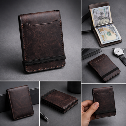 Cash Hook Leather Wallet
