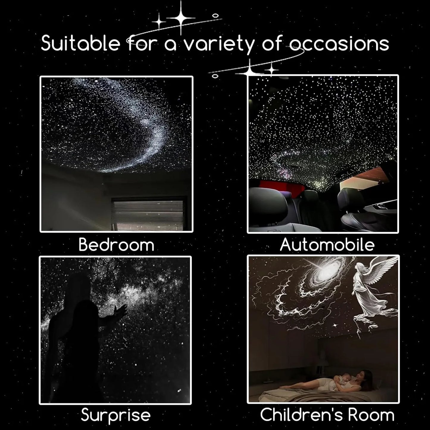 6-in-1 Galaxy Projector Night Light With 6 Projection Discs