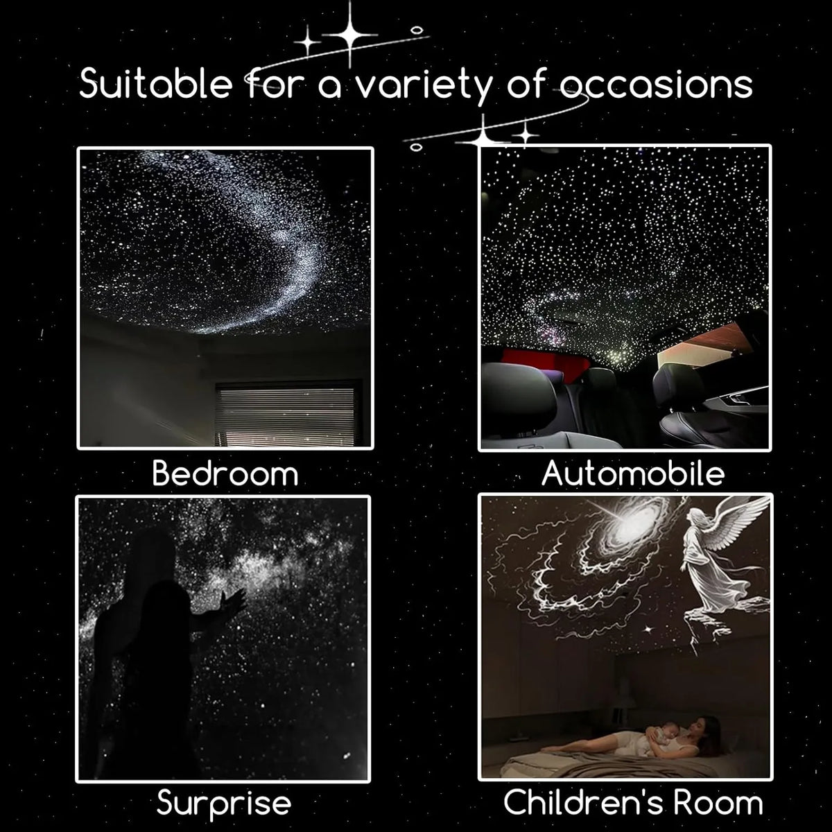 6-in-1 Galaxy Projector Night Light With 6 Projection Discs