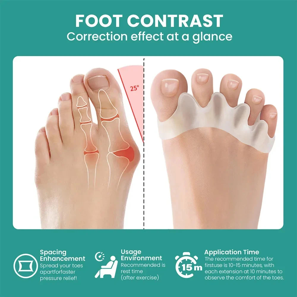 Soft Silicone Toe Separator & Foot Corrector