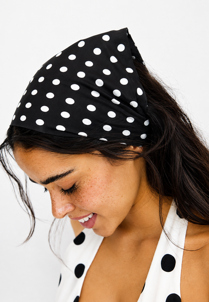 Women's Elastic Polka Dot Headscarf