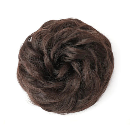 Synthetic Hair Bun Claw Clip