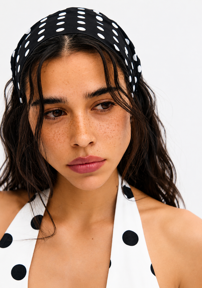 Women's Elastic Polka Dot Headscarf