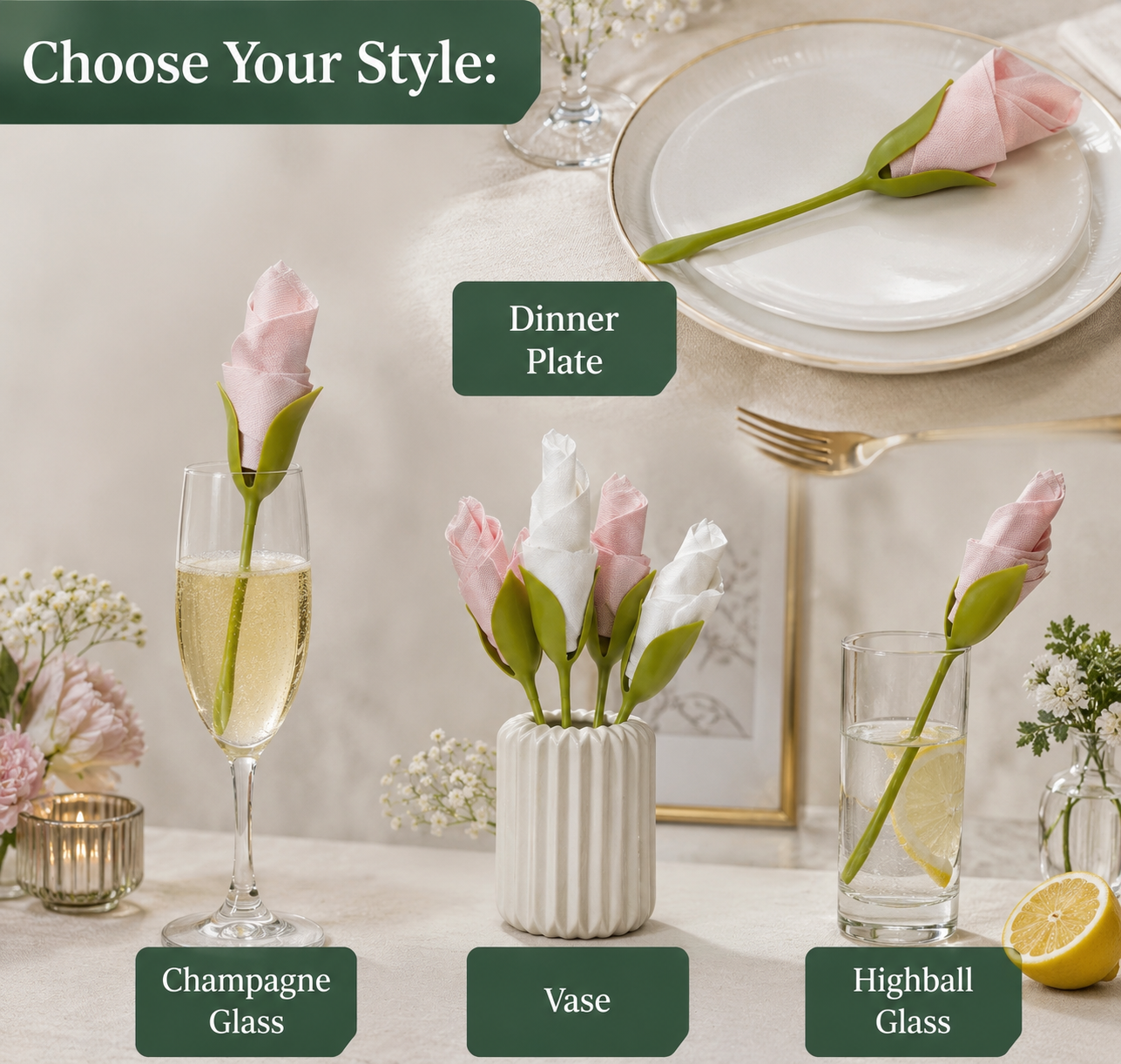 Elegant Tulip Napkin Holder For Dining Tables