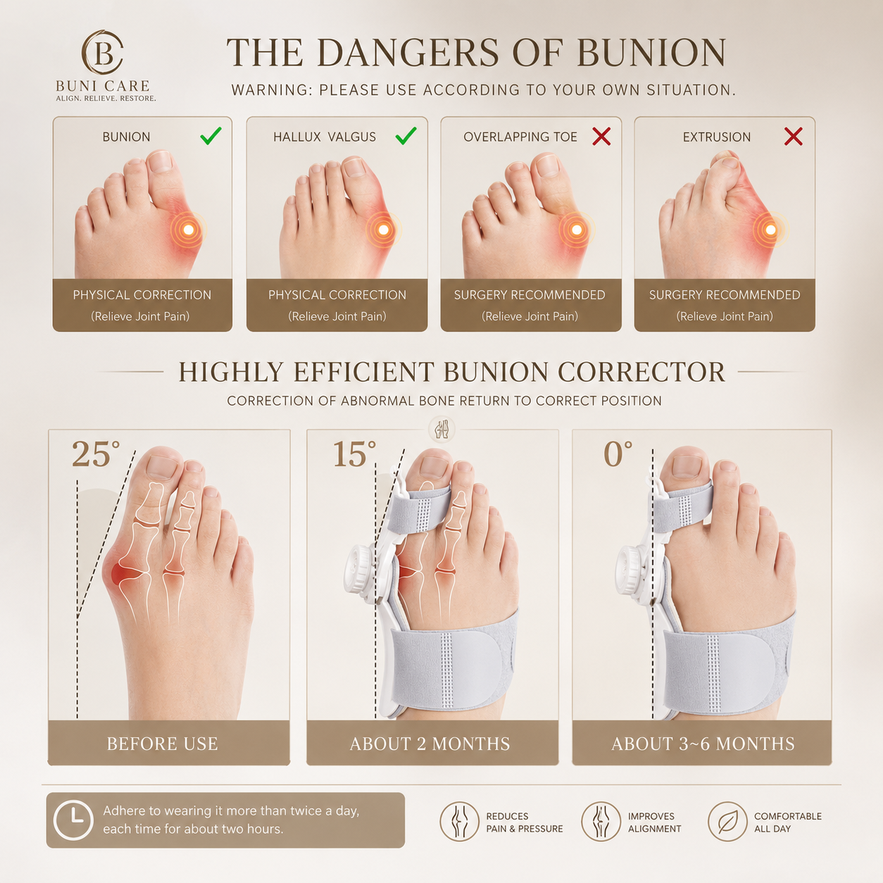 Pain Relief Bunion Toe Corrector