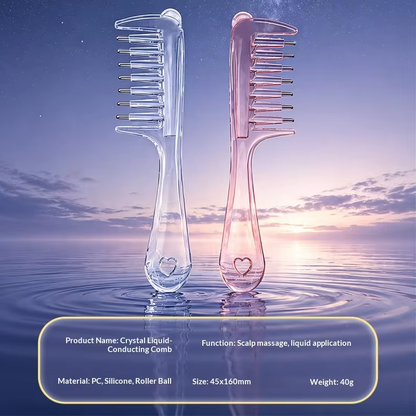 2-in-1 Hair Oil Applicator Comb with Roller Ball – Large Capacity Scalp Massager for Faster & Mess-Free Hair Oiling