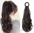 Short Wavy Curly Ponytail Extension with Hair Ties