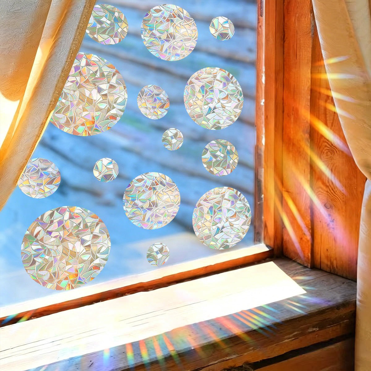 Sun Catcher Colorful Laser Glass Paper Rainbow