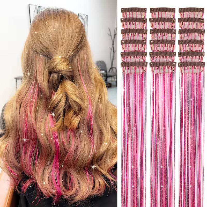 Glitter Hair Tinsel Extensions for Women