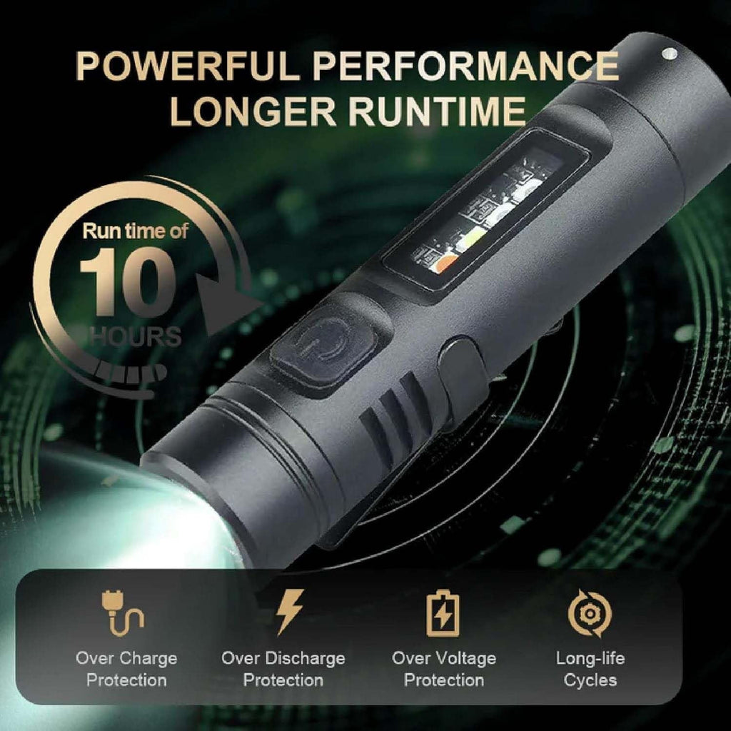 Multifunctional Mini Flashlight Keychain Made of Aluminum Alloy