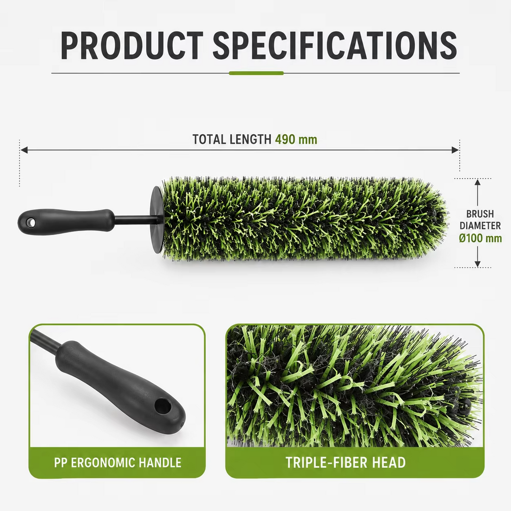 Hybrid Wheel Barrel Brush