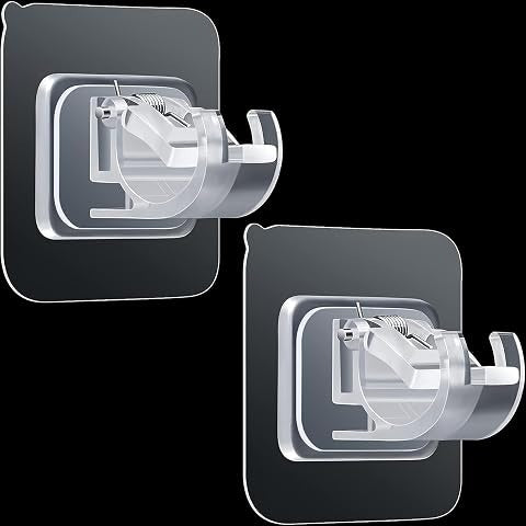 Self-Adhesive Curtain Rod Holder Clamps